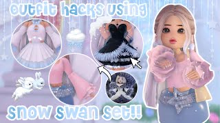 Snow Swan Set Outfit Hacks Roblox Royale High  LauraRBLX [upl. by Anaxor281]