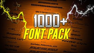 TOP 1000 BEST FONTS  1000 FONTS PACK  FONTS PACK FOR THUMBNAIL LOGO BANNER [upl. by Draneb147]