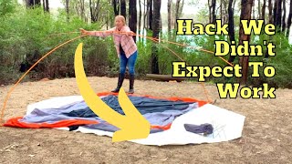 Best Ground Sheet Under Tent  A Hack We Didnt Expect To Work [upl. by Phineas]