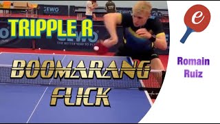 Boomerang  Strawberry  Tripple R RRR Backhand Flick  eBaTT Tutorial P2 May 19 [upl. by Yenettirb]