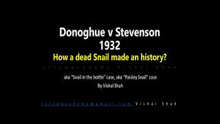 Donoghue v Stevenson 1932 case How a deadsnail made History llb law caselaw lawstudent 1k [upl. by Ekez]