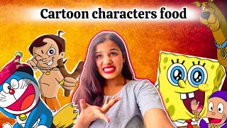 Eating Cartoon Favourite Food For 24 Hours  Shichan Chhota Bheem Spongebob ect [upl. by Chelsy]