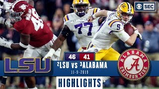 LSU vs Alabama Highlights  Tigers take down Tide in INSTANT CLASSIC  CBS Sports [upl. by Yentruoc]