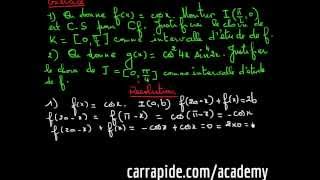 Réduction de lintervalle détude dune fonction trigonométrique 2 [upl. by Bert]