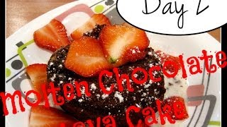 Molten Chocolate Lava Cake Recipe Food Challenge DAY 2 [upl. by Nilrac]