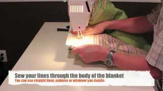 How to Sew a Blanket or Quilt with Two Sheets and Some Batting [upl. by Udella905]