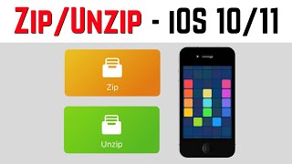 How to ZIP and UNZIP files in iOS 1011 using WORKFLOW iPhoneiPad [upl. by Kotta]