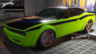 GTA 5 Online  Bravado Gauntlet Hellfire Dodge Challenger SRT Demon  DLC Vehicle Customization [upl. by Nyltiac742]