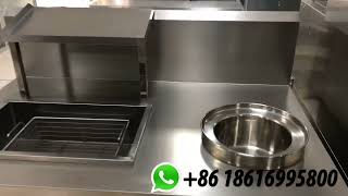 KFC used Powder coating machine  Electric chicken breader  Chicken breading table GW2400 [upl. by Wyler]