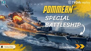 The Most Exciting Ship For Coal Is Fun Again Battleship POMMERN World of WARSHIPS gaming [upl. by Salita265]