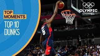 Top 10 Olympic Dunks  Top Moments [upl. by Euqirne]