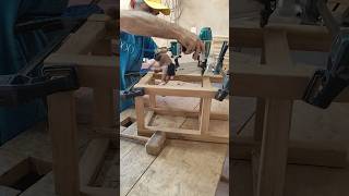 Montagem de tamborete de madeira acerbi woodworking marcenaria [upl. by Oirevlis]