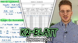 Bernhard Rennhofer  K2Blatt nach ÖNORM B2061  KBlätter  Kalkulation in der Bauwirtschaft [upl. by Iror]