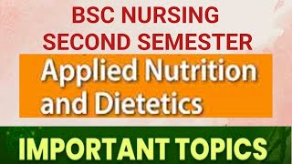 Important Topics in Applied Nutrition and Dietician [upl. by Euqinehs]