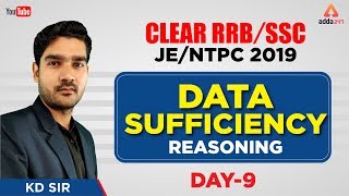 RRB NTPC 2019  DATA SUFFICIENCY  RRB NTPC REASONING EXAM PREPARATION  DAY 9  KAMALDEEP SIR [upl. by Aihsoek775]