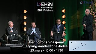 EHiN Webinar Høring for en nasjonal styringsmodell for ehelse [upl. by Trenton]