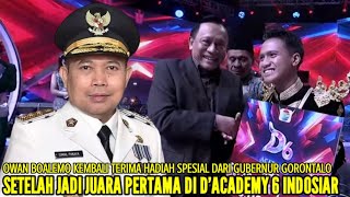 GUBERNUR GORONTALO BERIKAN HADIAH SPESIAL KE OWAN BOALEMO SETELAH JADI PEMENANG DI DA6 INDOSIAR [upl. by Atis12]