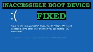 FIXED  INACCESSIBLE BOOT DEVICE  STOP 0x0000007B Error [upl. by Woodrow314]