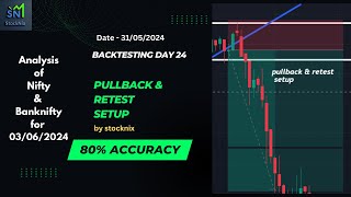 Day 24 Back testing of Pullback and Retest setup  31052024 banknifty tomorrow market prediction [upl. by Aronel]