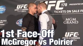 Conor McGregor vs Dustin Poirier 1st FaceOff [upl. by Einittirb]