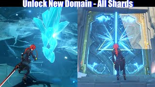 Genshin Impact  Unlock Dragonspine Domain All Shards Locations Peak of Vindagnyr [upl. by Ecyarg]