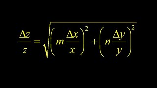 Error propagation formulas  error propagation examples with addition multiplication exponents [upl. by Arte116]