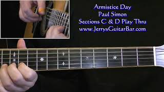 Paul Simon Armistice Day Guitar Play Thru [upl. by Templer]