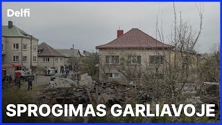 Tiesiogiai – iš Garliavos po sprogimo sugriuvo namas [upl. by Atined170]