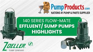 Zoeller 140 Series quotFlowMatequot EffluentSump Pump Product Highlight [upl. by Collin]