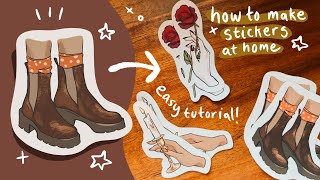 HOW I MAKE STICKERS WITH PROCREATE AND CRICUT easy die cut sticker tutorial [upl. by Tevis]