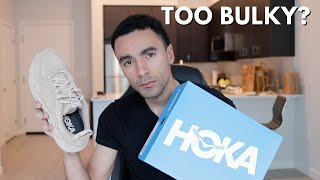 HOKA Suede Clifton Shoes Unboxing  Try On [upl. by Oivalf]