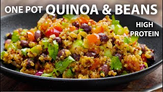 One Pot BEANS AND QUINOA Recipe  Easy Vegetarian and Vegan Meals  Quinoa Recipes [upl. by Suiradal943]