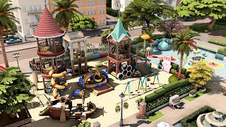 PARQUE PARA A FAMÍLIA COM PLAYGROUND  The Sims 4 A Aventura de Crescer Speed Build SEM CP [upl. by Hacceber]