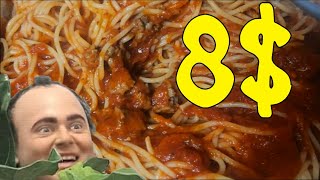 FAT MAN Food Reviews 8 Dollar Cajun Spaghetti Recipe  Makes 4lbs Worth of Food [upl. by Anerual]