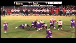 Durand QB Weber finds 3 WR Sam Jasperson for a big gain [upl. by Wahl]