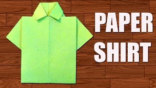 How to Make Paper Shirt  DIY Origami Paper Crafts [upl. by Nary]