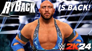 WWE 2K24 Ryback w Entrance Theme amp GFX Pack  New WWE 2K24 Mods [upl. by Haerdna978]