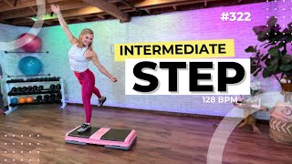 35 Minute Intermediate STEP Aerobics  At Home Cardio 128 BPM  322 [upl. by Letram]