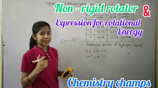 non rigid rotator  expression for rotational energy rotational energy in terms of per cmchemistry [upl. by Tris81]