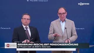 97 Prozent Hammer Pensionserhöhung für unsere Pensionisten [upl. by Zoeller651]