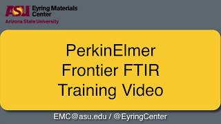 PerkinElmer Frontier FTIR training video [upl. by Dray377]