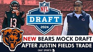 BRAND NEW Chicago Bears NFL Mock Draft After Justin Fields Trade Caleb Williams At 1 Then What [upl. by Rtoip]