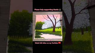 Cherry Forest Painting shorts painting satisfying art trending video [upl. by Dami]