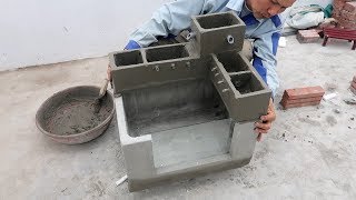 Styrofoam Box And Cement  Ideas Making Cement Aquarium at Home For You [upl. by Gerty]