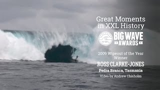 Ross ClarkeJones 2009 Wipeout of the Year Winner  WSL Big Wave Awards Greatest Hits [upl. by Geffner272]