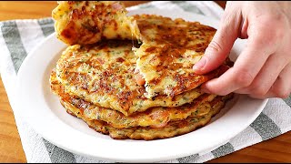 Tortillas rellenas en 10 minutos  Solo mezclar y verter en la sartén Receta muy fácil [upl. by Alonso]