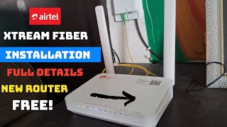 Airtel Xstream Fiber Installation Review  FREE Router Installation Charges Plans 499 Full Details [upl. by Netsryk608]