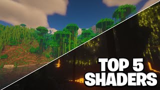 TOP 5 SHADERS para MINECRAFT 1182  Gama Baja Media y Alta  ¡Shaders Sin Lag [upl. by Zanze]