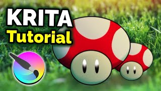 How to Use KRITA  Digital Art Tutorial for Beginners [upl. by Amirak]