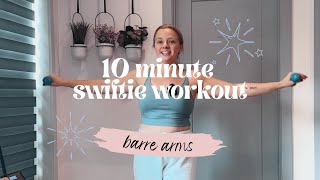 10 Minute Barre Arms Workout  Taylor Swift 💙 [upl. by Irami182]